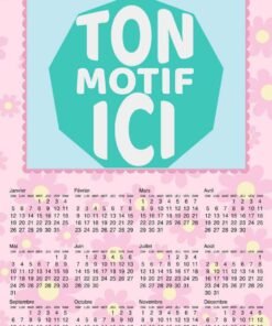 Calendrier 2026 Belle Rose personnaliser