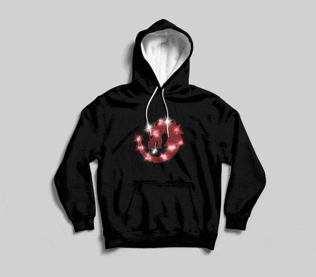 Sweat à capuche - Design Dragon Strass