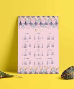 Calendrier Motif Art Deco 2020