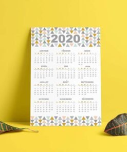 Calendrier Motif Bohemian 2020