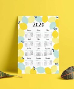 Calendrier Motif Citrons 2020