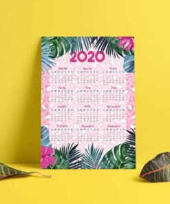 Calendrier Motif Exotique 2020