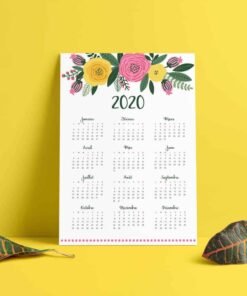 Calendrier En tete Floral 2020