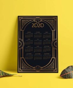 Calendrier Motif Gatsby 2020