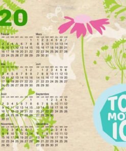 Calendrier 2026 Motif Nature unique  personnaliser