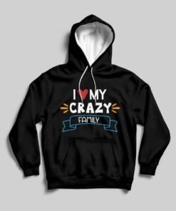 Sweat à capuche - design crazy family