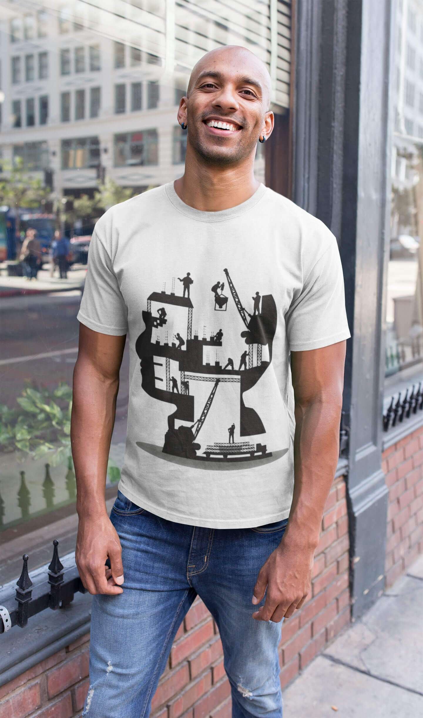 mockup-of-a-happy-bald-man-wearing-a-t-shirt-on-the-street-a18228