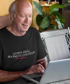 Tshirt Hommes personnalisé -  le papa idéal n'a pas de cheveux