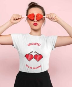 Tshirt Femmes imprimé  - Salut bébé sois ma valentin