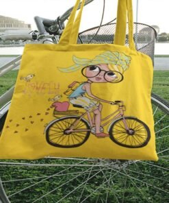 Sac fourre design Fille sur bicyclette - Jeune