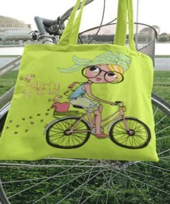 Sac fourre design Fille sur bicyclette