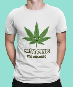 Tshirt homme - Don't Panic it's Organic - S, Blanc