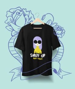 Tshirt Femme - tshirt bleu shut up and dnace