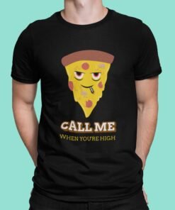 Tshirt homme - Call me when you're high - L, Noir
