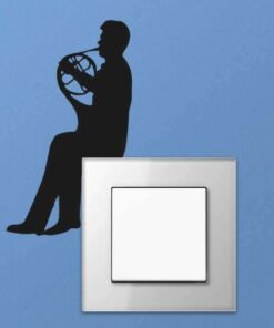 Sticker interrupteur musicien 6X6 cm