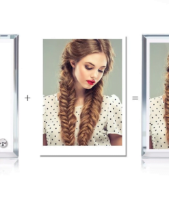 Cadre photo en verre 18 x 13 x 1cm sublimation épais personnalisé