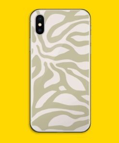 Skin Personnalisé - iphone X - design Algue beige