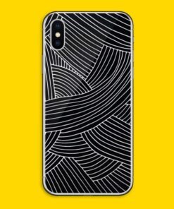 Skin Personnalisé - iphone X design Lignes blanches