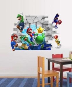 Super Mario Odyssey Autocollant Sticker Décoration 3D dessin animé chambre d'enfant