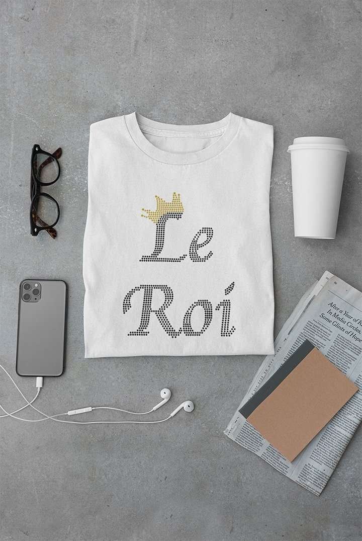 TSHIRT STRASS LE ROI BLANC