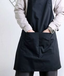 Tablier noir avec Poche cuisine personnalisé