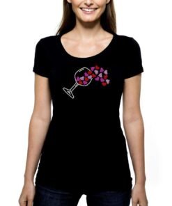 Tshirt Motif Jus des cœurs en strass