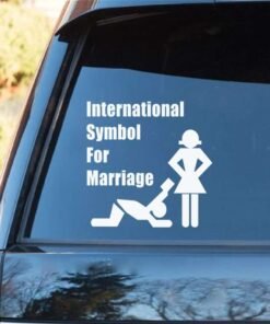 Sticker Autocollant Voiture symbol for mariage