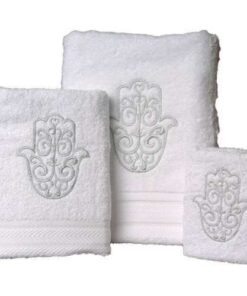 Serviette de toilette Brodée Main de Fatma