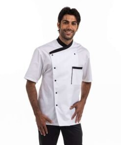 Veste de Cuisine Homme Masterchef Blanc et Noir
