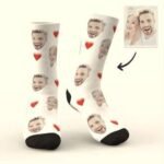 Chaussettes avec photos personnalisées couple