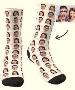 Chaussettes avec photos personnalisées couples