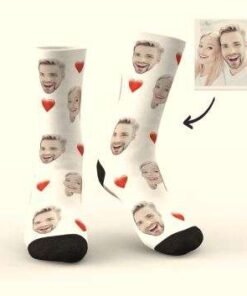 Chaussettes avec photos personnalisées couple