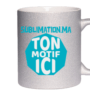 Mug Gris Gliter Personnalisé