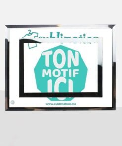 Cadre photo en verre personnalisable en sublimation.