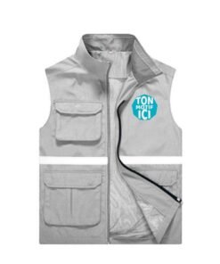 Gilet 3 poches Gris clair Personnalisé