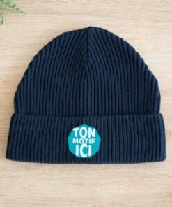 Bonnet Bleu Marine personnalisé