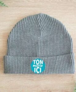 Bonnet gris Marine personnalisé