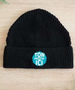 Bonnet noir personnalisé