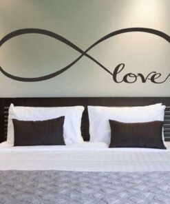 Autocollants muraux symbole de l'infini mot d'amour