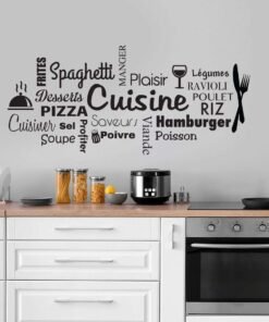 Sticker mural cuisine
