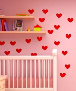 Sticker enfant motifs coeurs 64 piéces