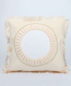 Coussin en velours Personnalisé carré biege