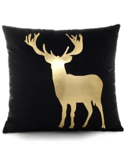 Coussin Noir doré Mon or est chic Style 10