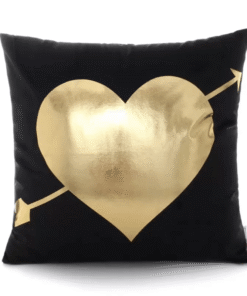 Coussin Noir doré Mon or est chic Style 5