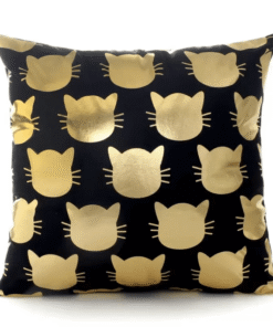 Coussin Noir doré Mon or est chic Style 3