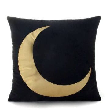 Coussin Noir doré Mon or est chic Style 7