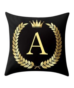 Coussin Abécédaire doré