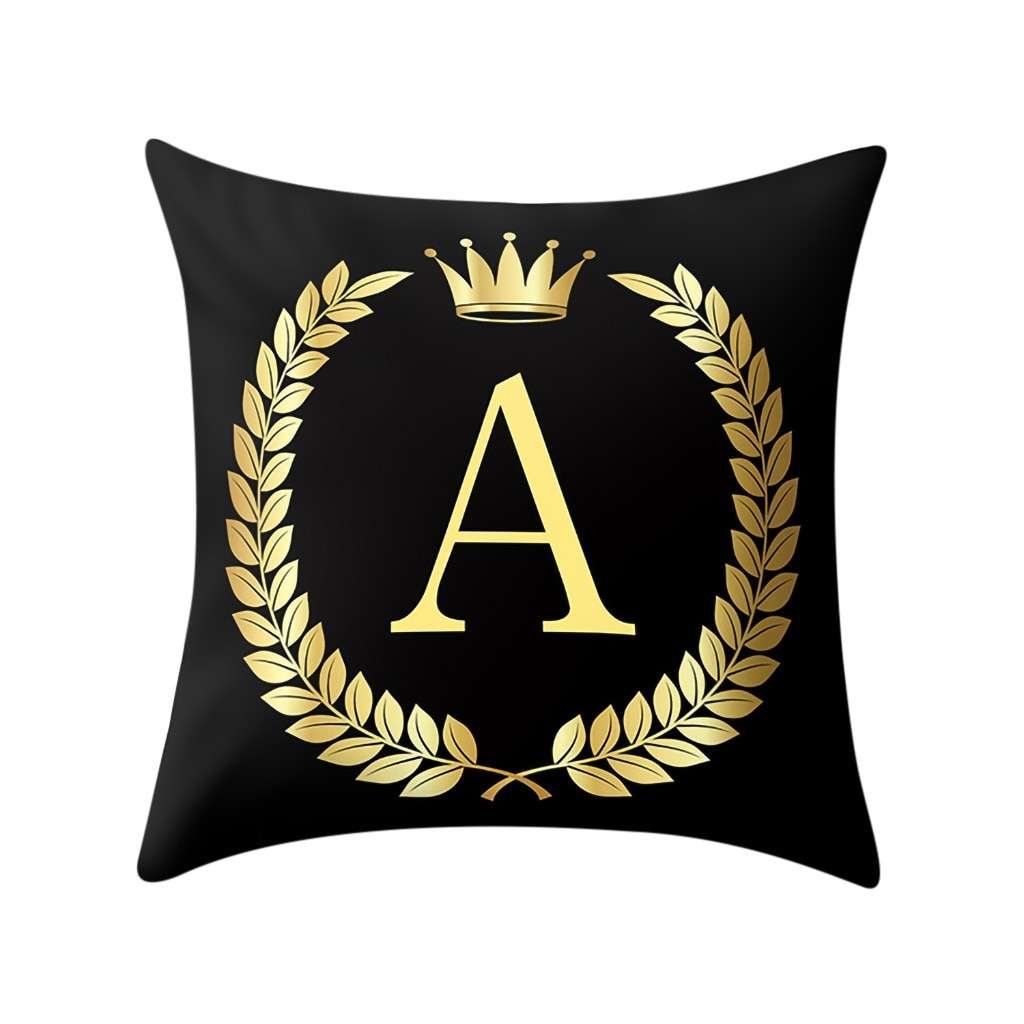 Coussin Abécédaire doré
