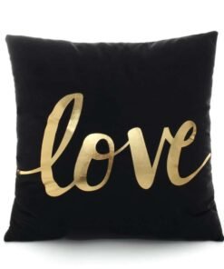 Coussin Noir doré Mon or est chic Style 7