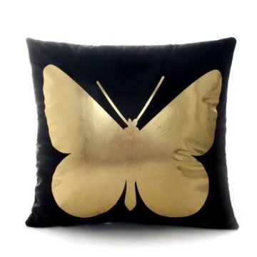 Coussin Noir doré Mon or est chic Style 6